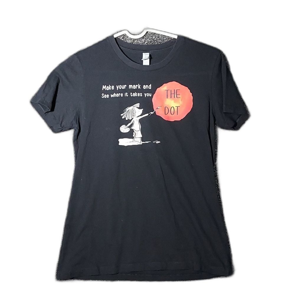 Next Level The Dot Black Large T-Shirt Tee Shirt
